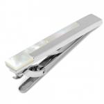 Silver and Mother of Pearl Stairstep Tie Clip.JPG